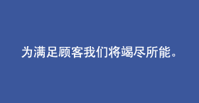 为满足顾客我们将竭尽所能。